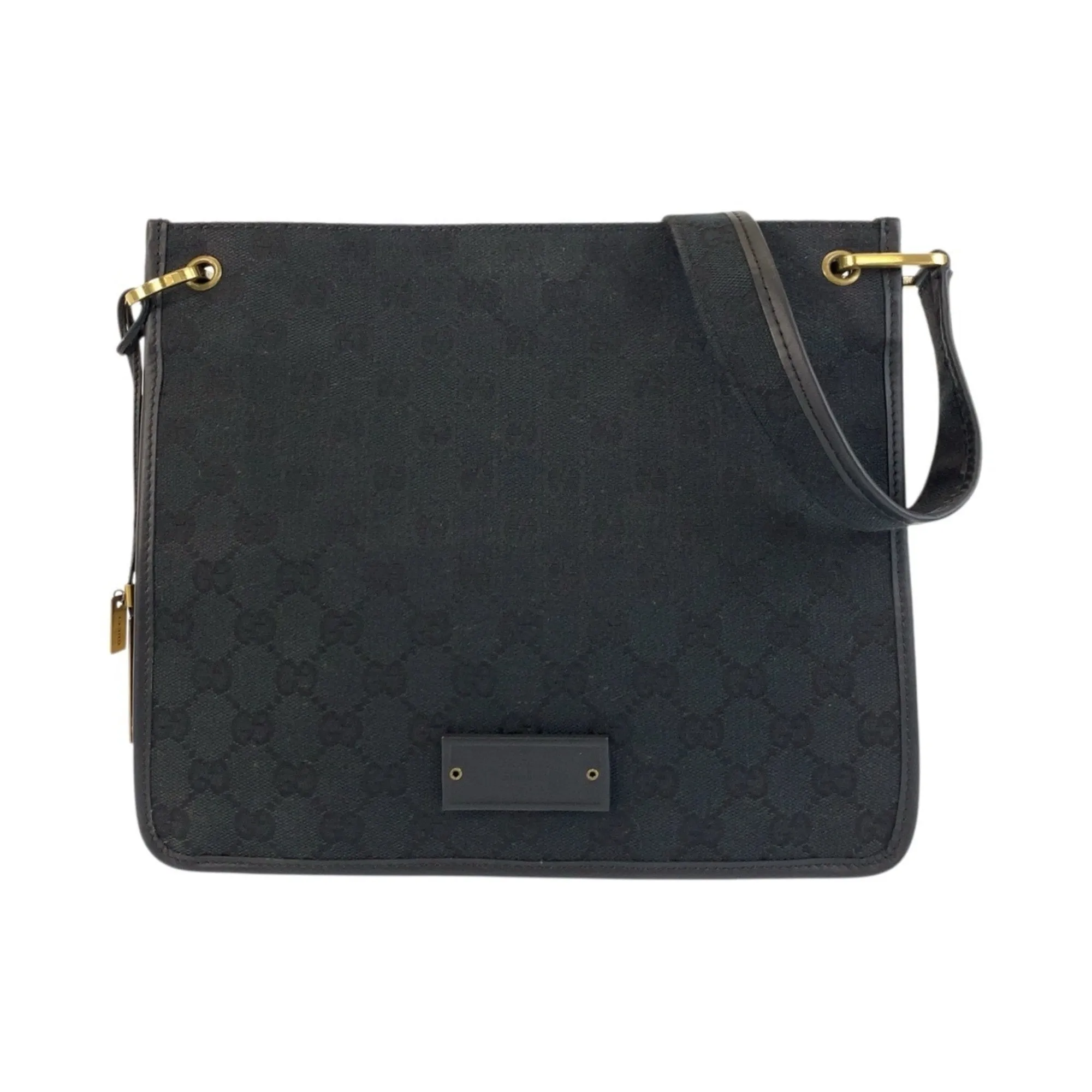 Gucci Gg Canvas Leather Pochette Shoulder Bag (Pre-Owned)