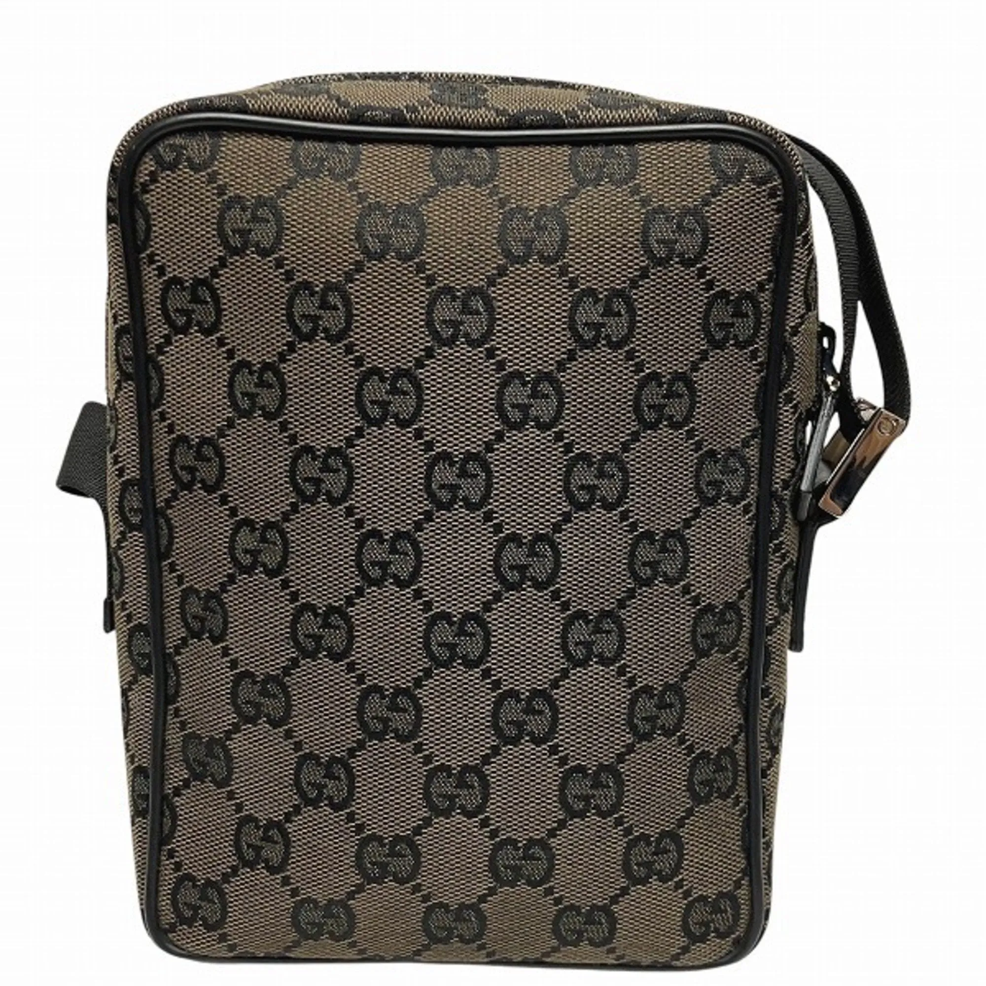 Gucci  Gg Canvas Leather Pochette Shoulder Bag (Pre-Owned)
