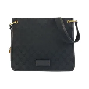 Gucci Gg Canvas Leather Pochette Shoulder Bag (Pre-Owned)