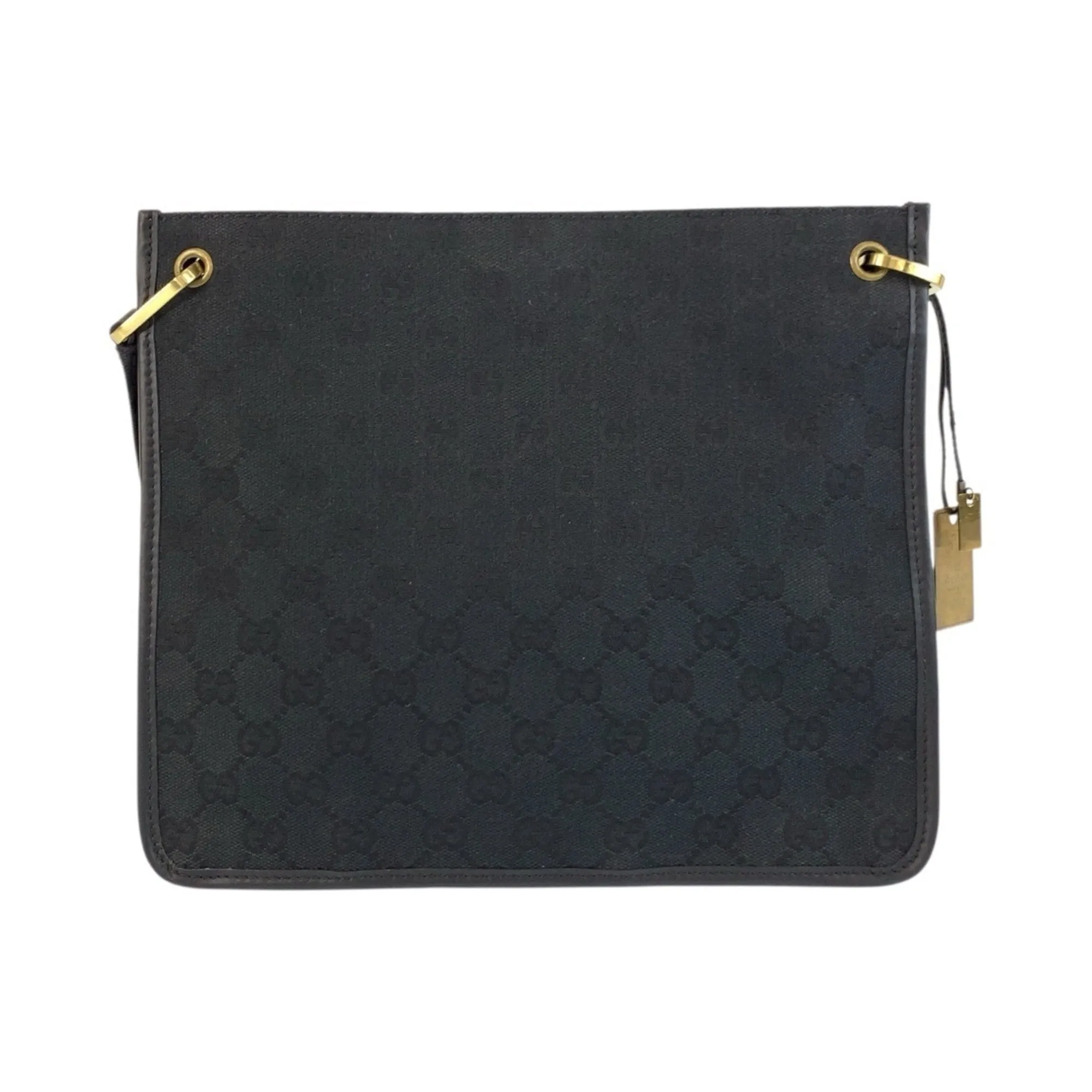 Gucci Gg Canvas Leather Pochette Shoulder Bag (Pre-Owned)