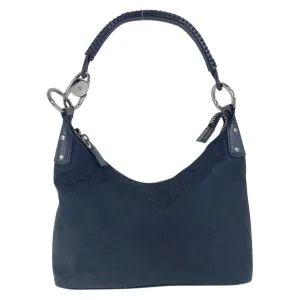 Gucci Gg Canvas Leather Shoulder Bag (Pre-Owned)