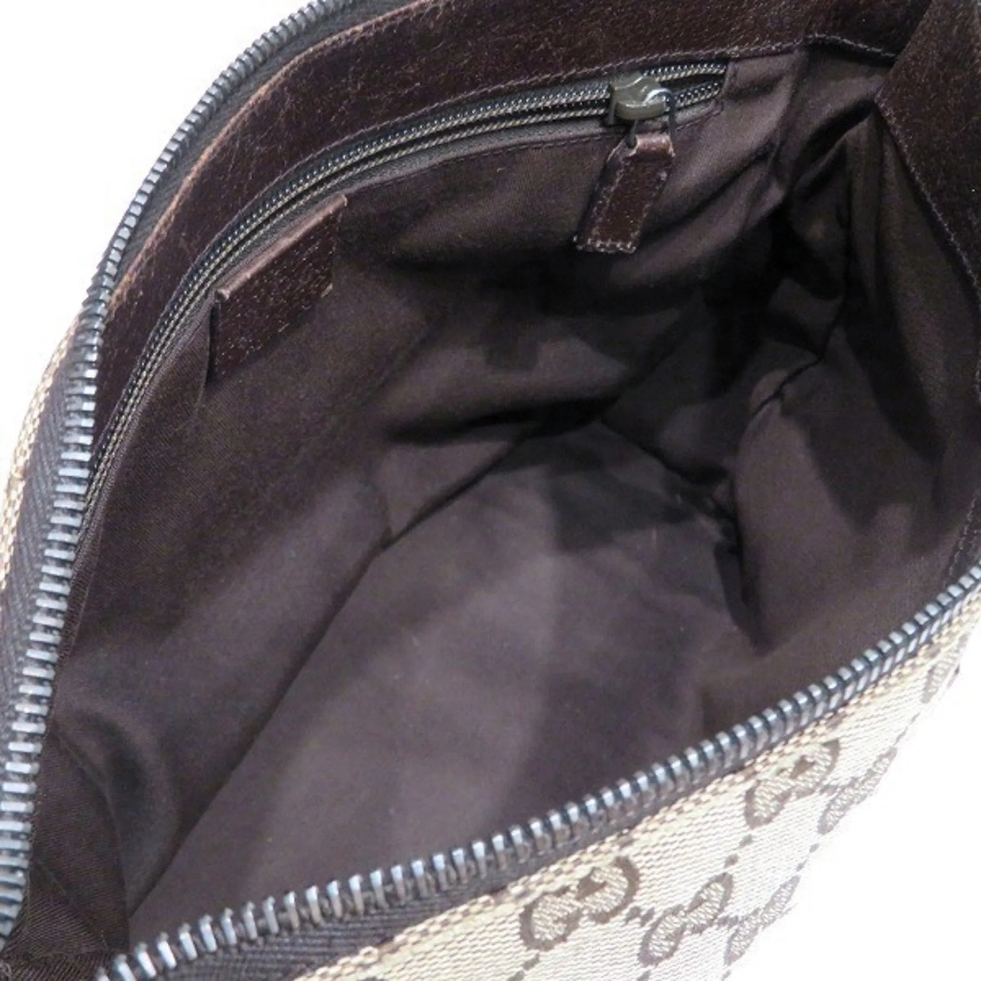 Gucci  Gg Canvas Leather Shoulder Bag (Pre-Owned)