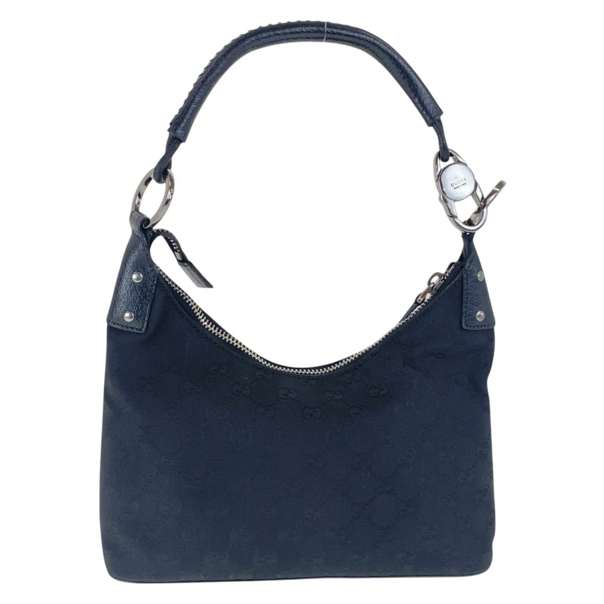 Gucci Gg Canvas Leather Shoulder Bag (Pre-Owned)