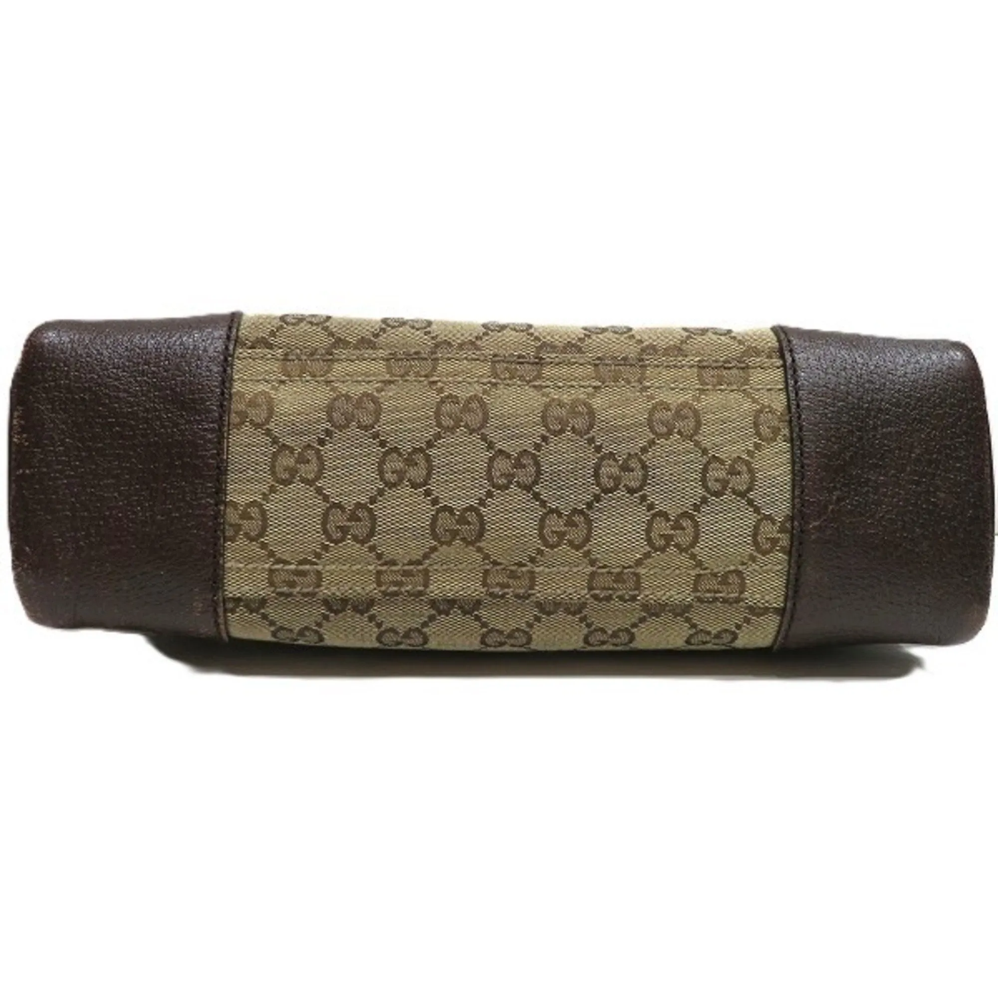 Gucci  Gg Canvas Leather Shoulder Bag (Pre-Owned)