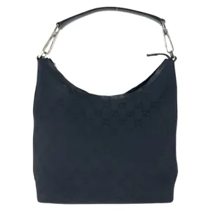 Gucci Gg Canvas Leather Shoulder Bag (Pre-Owned)