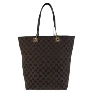 Gucci Gg Canvas Leather Shoulder Bag Tote Bag (Pre-Owned)