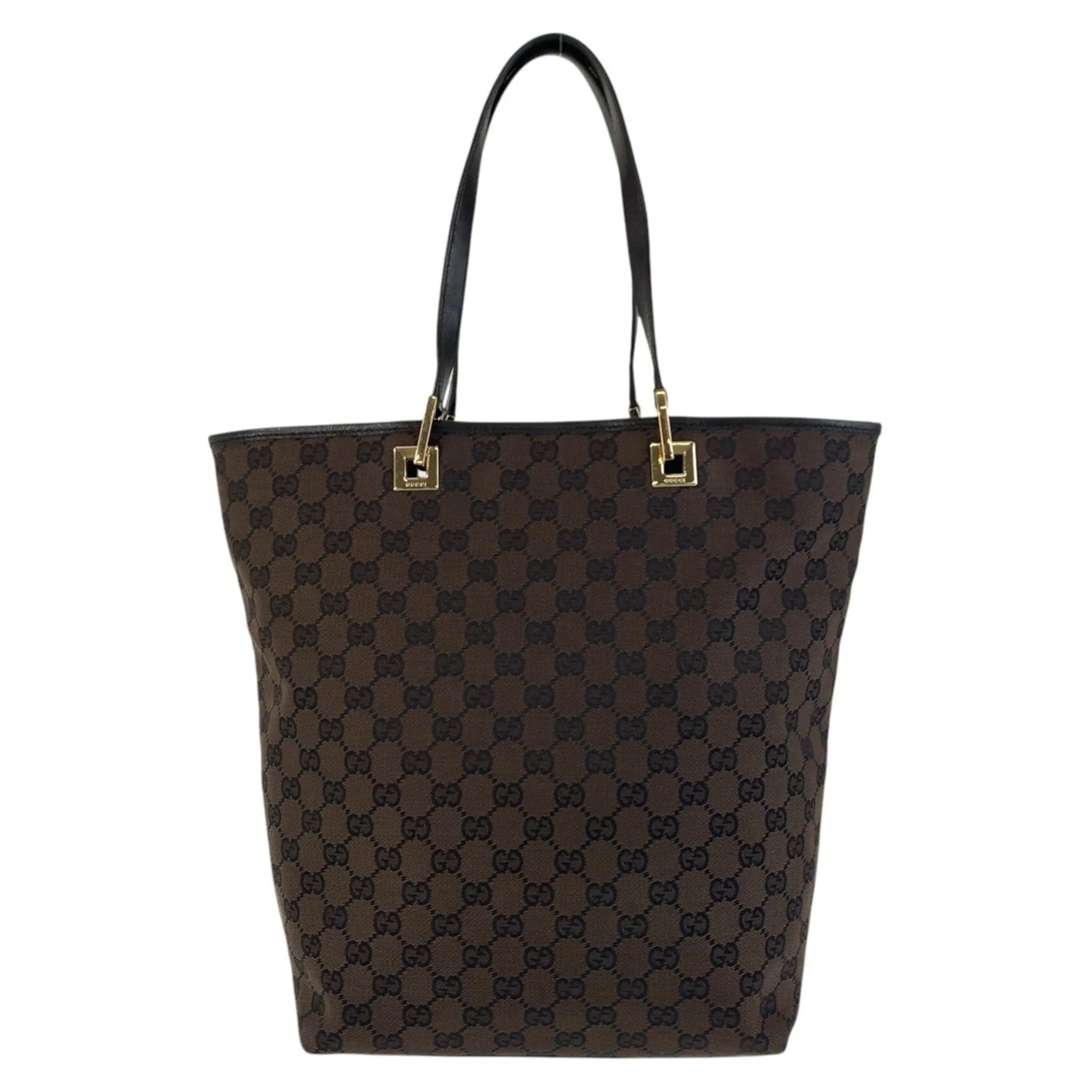 Gucci Gg Canvas Leather Shoulder Bag Tote Bag (Pre-Owned)