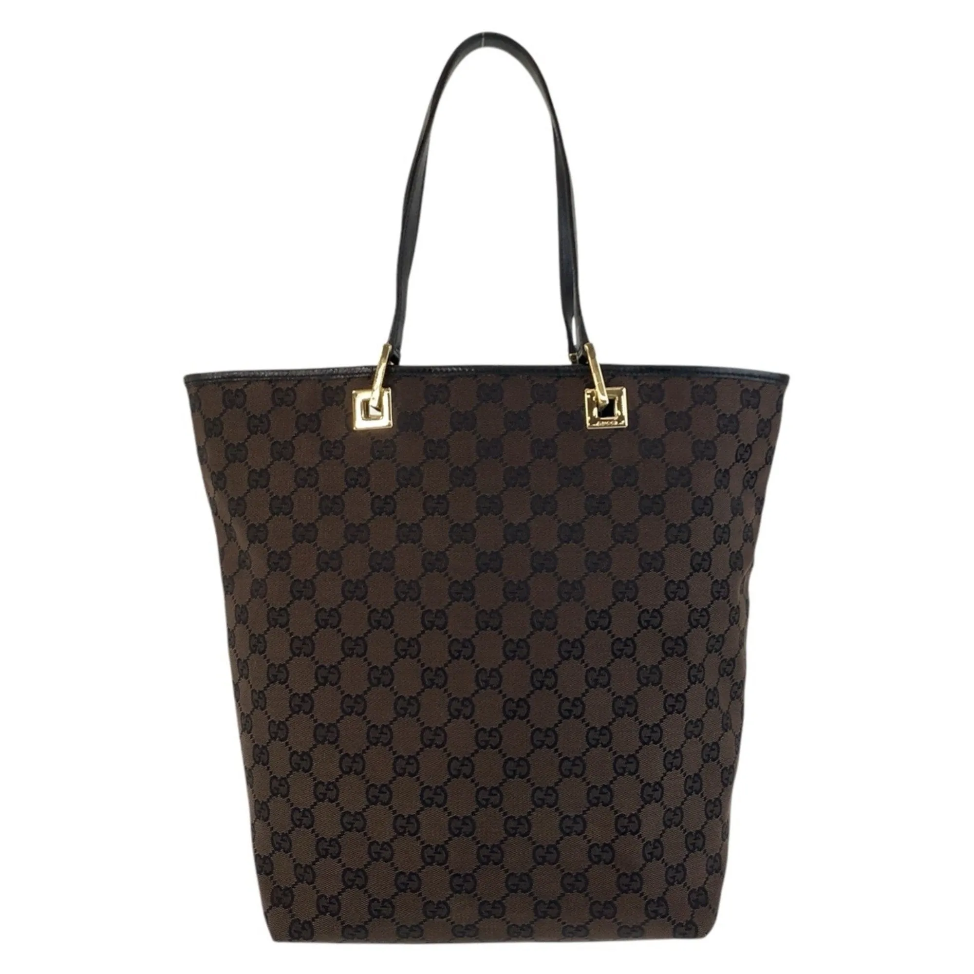Gucci Gg Canvas Leather Shoulder Bag Tote Bag (Pre-Owned)
