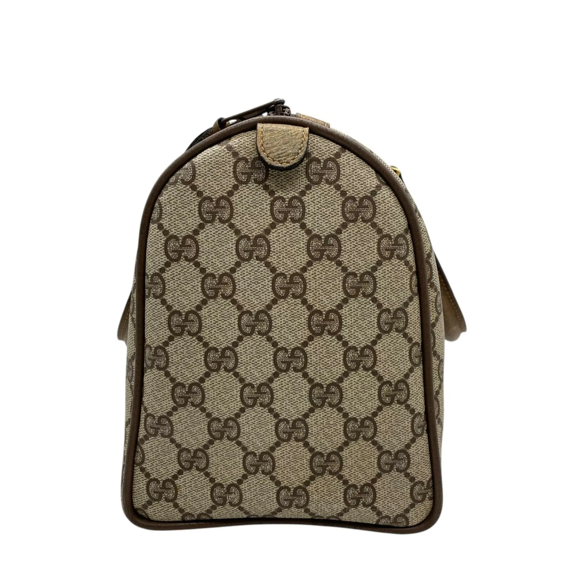 Gucci Gg Supreme Leather Boston Bag Handbag Shoulder Bag (Pre-Owned)