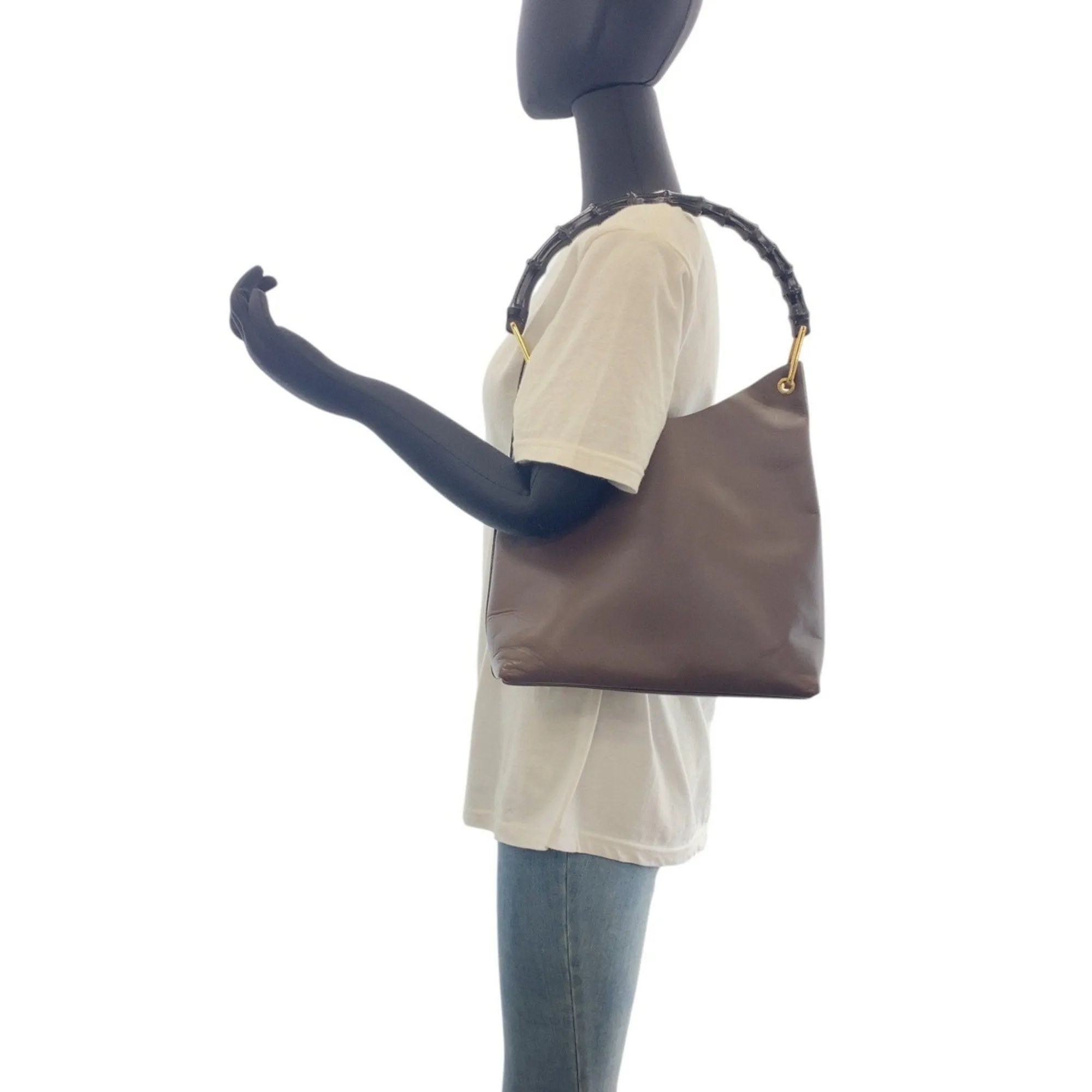 Gucci Leather Handbag Shoulder Bag (Pre-Owned)