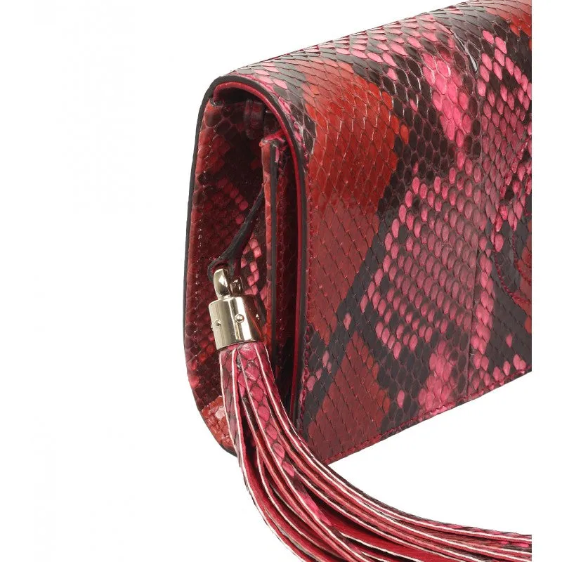 Gucci Pink & red python Soho clutch