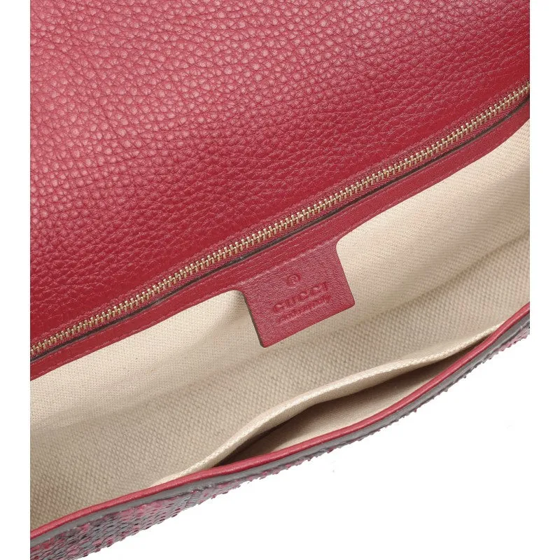 Gucci Pink & red python Soho clutch
