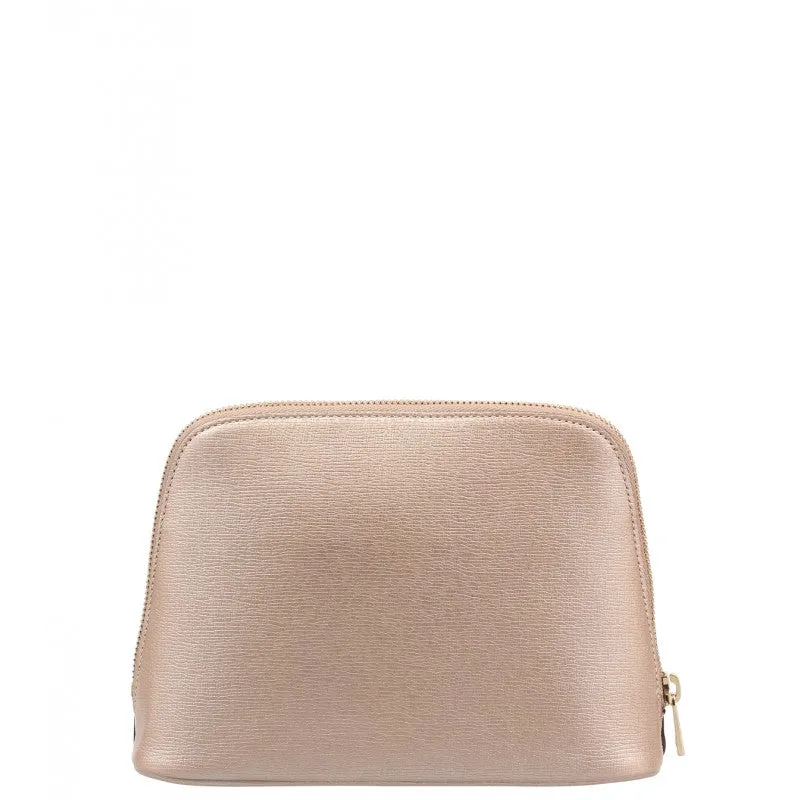 Gucci Pink Pearl Metallic Leather Cosmetic Case