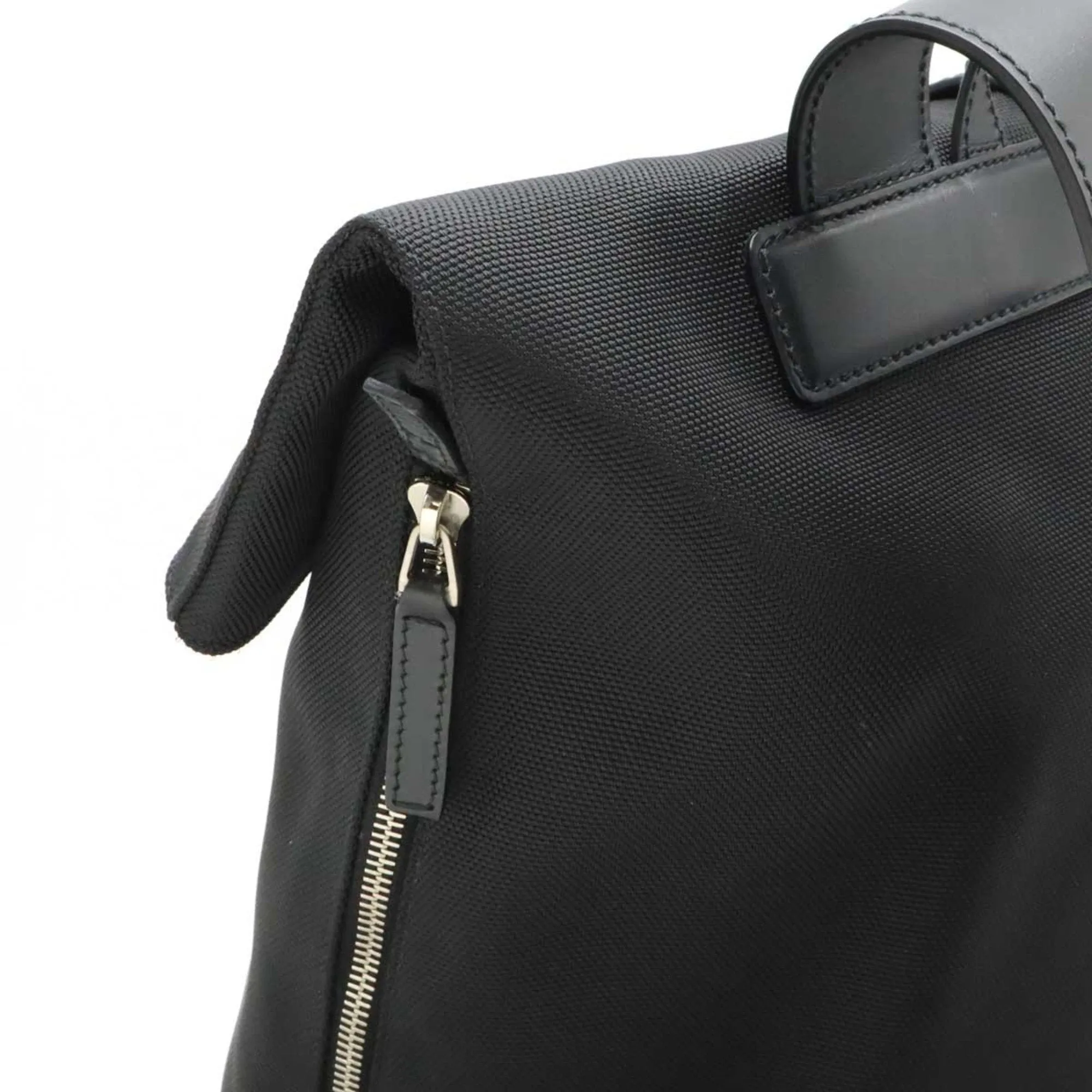 Gucci Sherry Line  Color Nylon Canvas Leather Backpack (Pre-Owned)