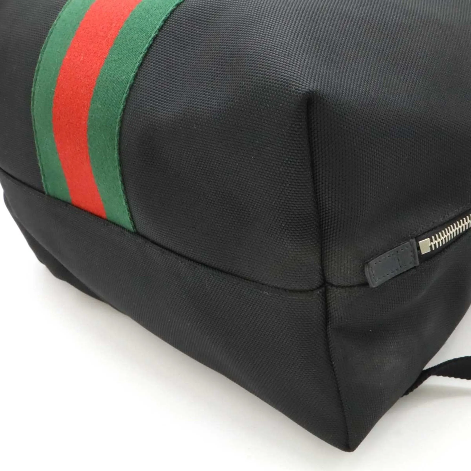 Gucci Sherry Line  Color Nylon Canvas Leather Backpack (Pre-Owned)