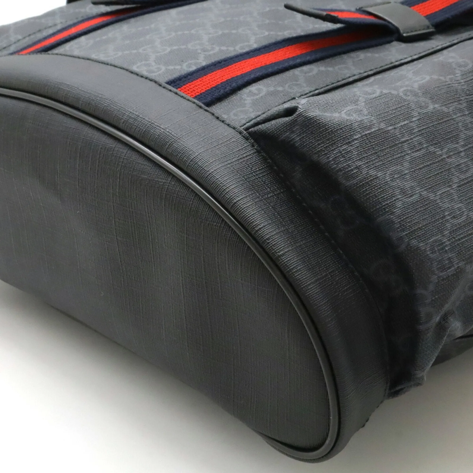 Gucci Sherry Line  Navy Color Pvc Leather Backpack (Pre-Owned)