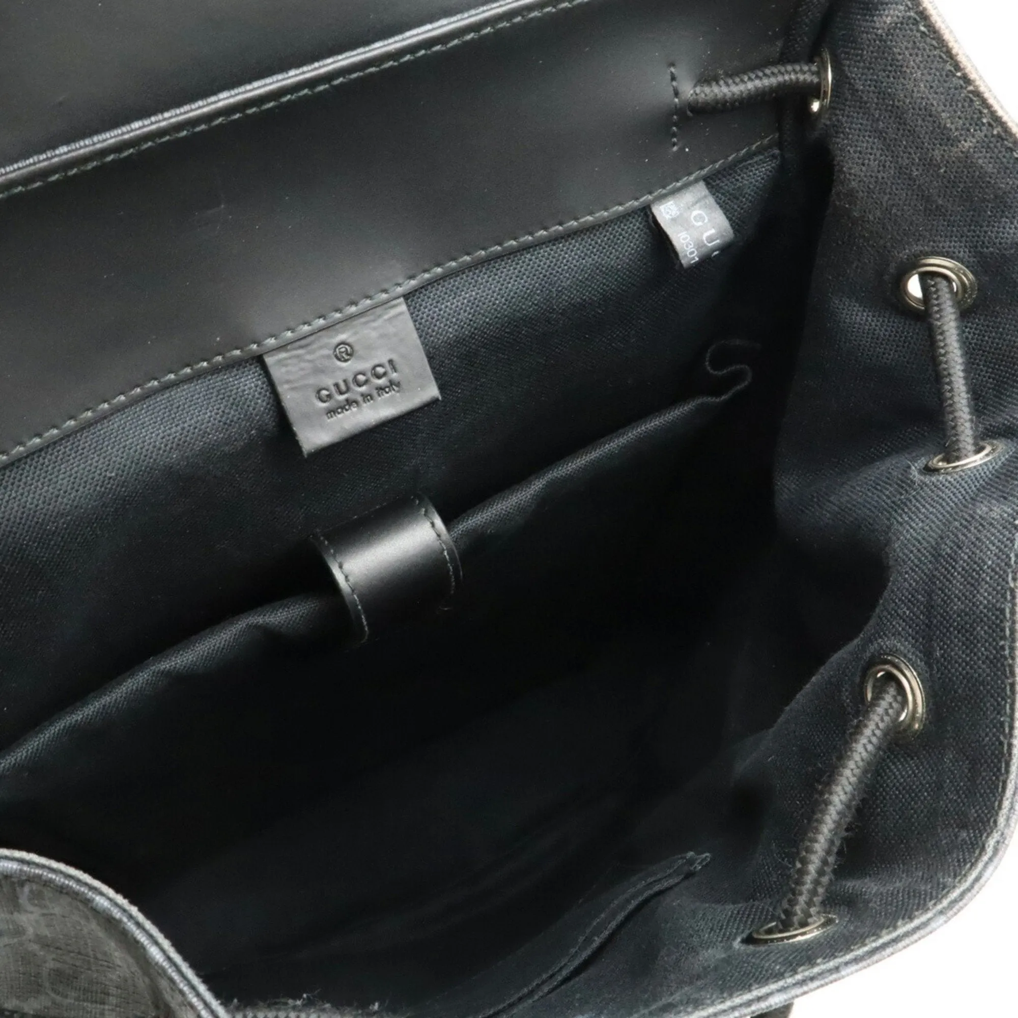 Gucci Sherry Line  Navy Color Pvc Leather Backpack (Pre-Owned)