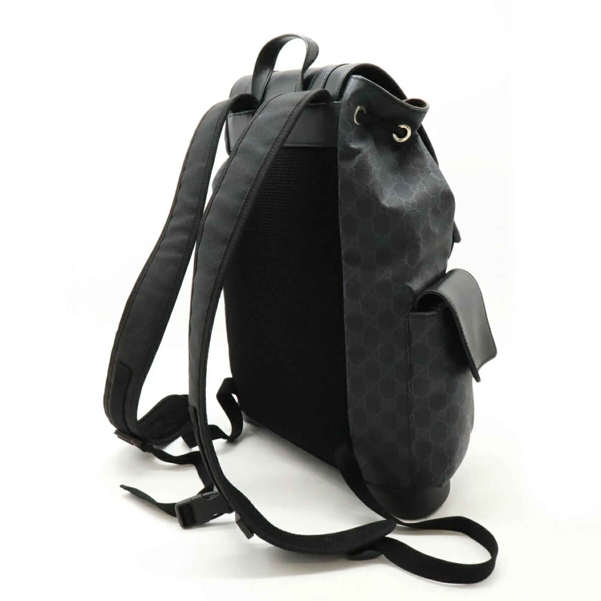Gucci Sherry Line  Navy Color Pvc Leather Backpack (Pre-Owned)