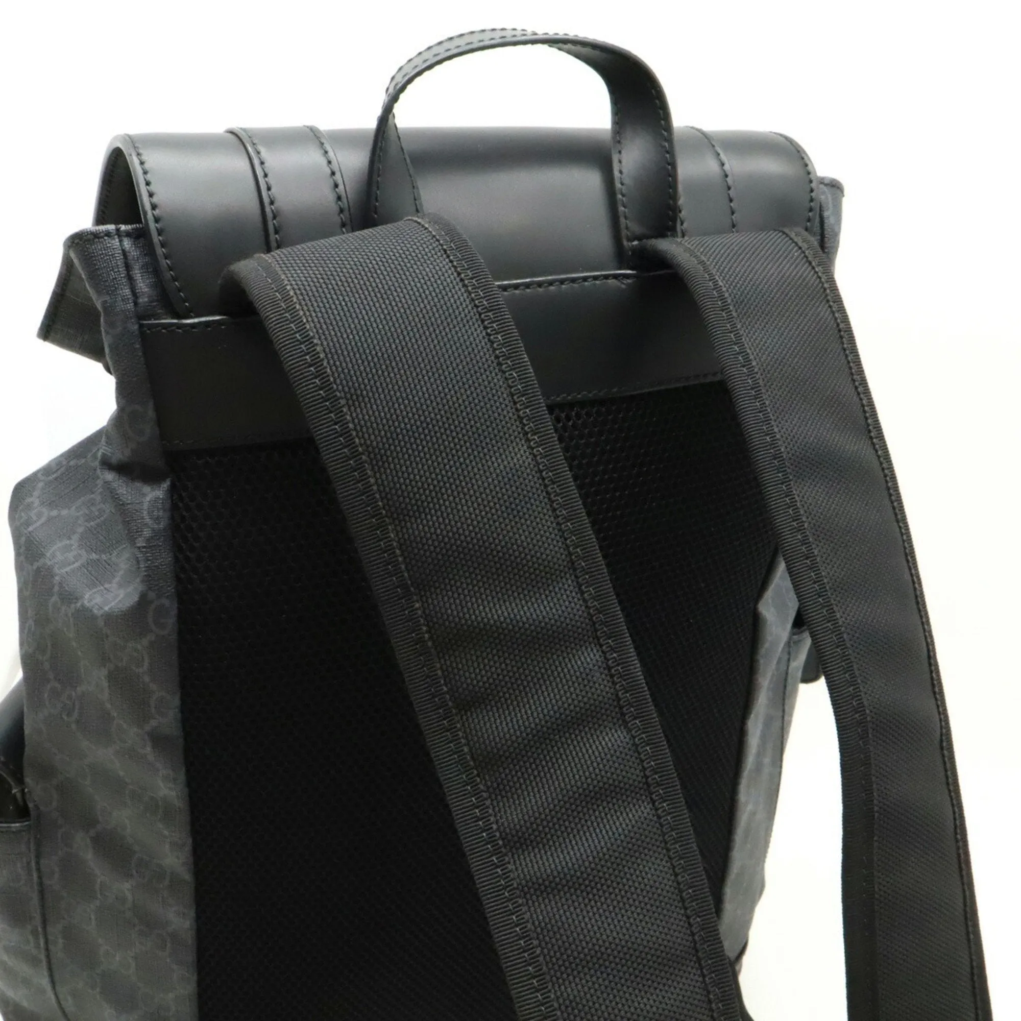 Gucci Sherry Line  Navy Color Pvc Leather Backpack (Pre-Owned)