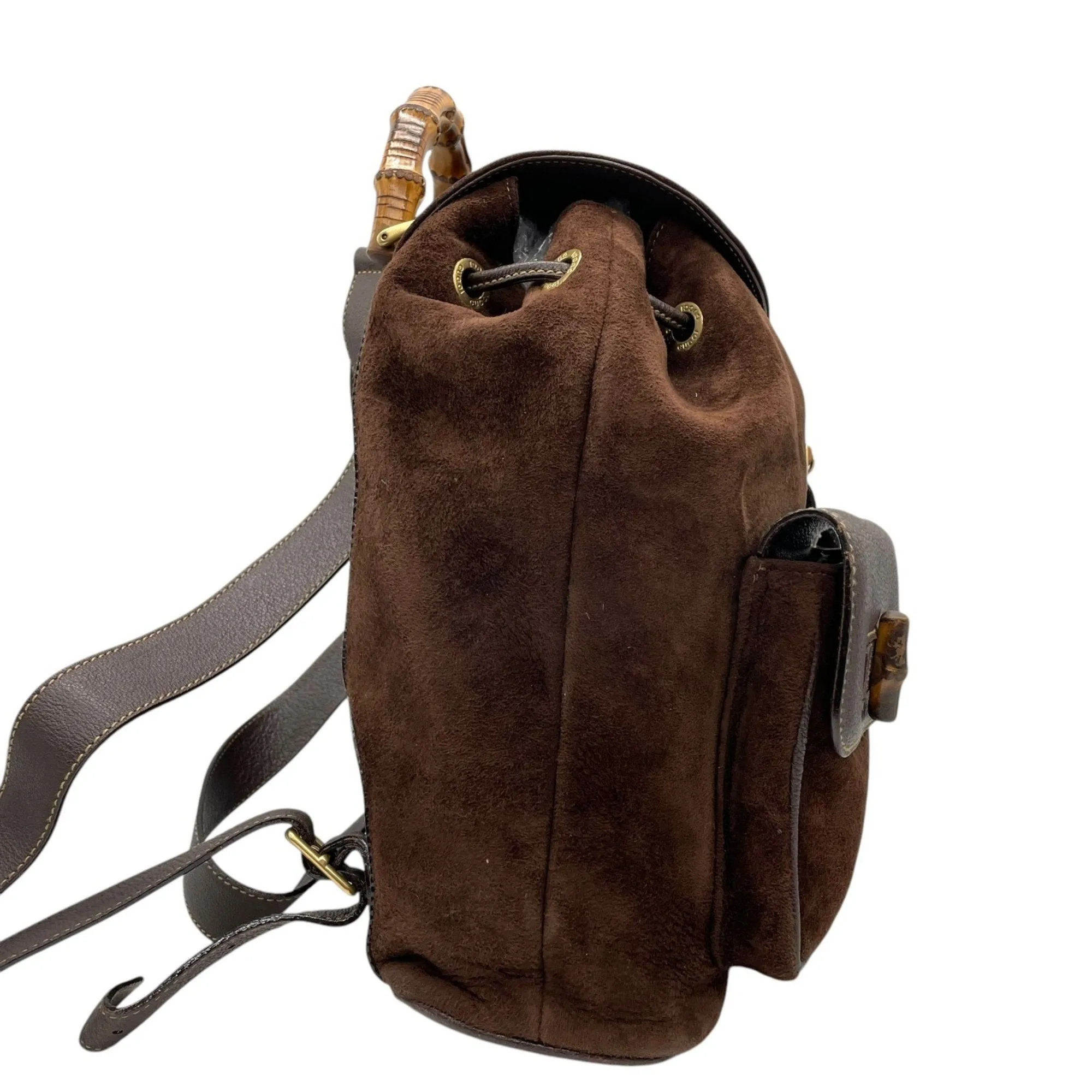 Gucci Suede Leather Backpack (Pre-Owned)