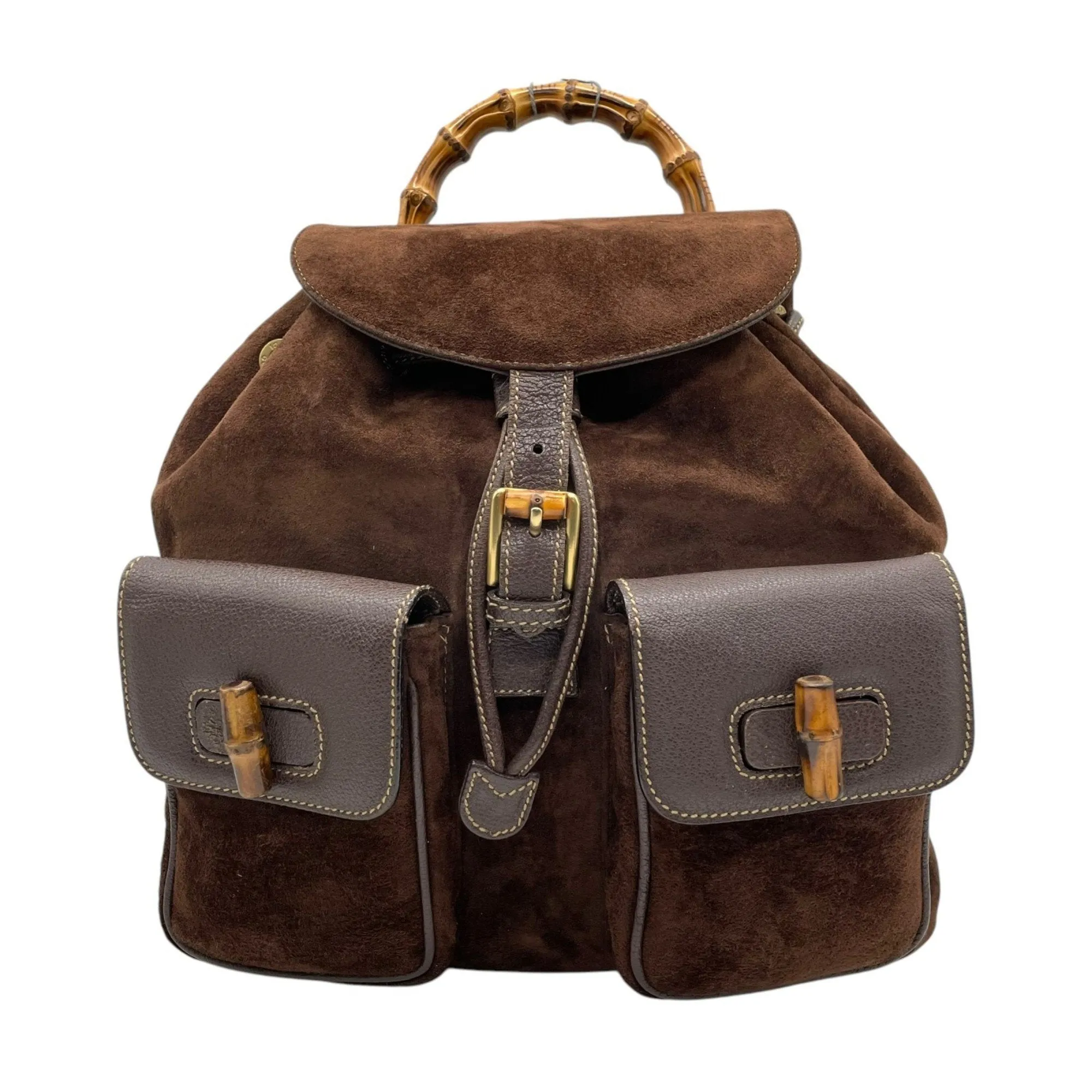 Gucci Suede Leather Backpack (Pre-Owned)