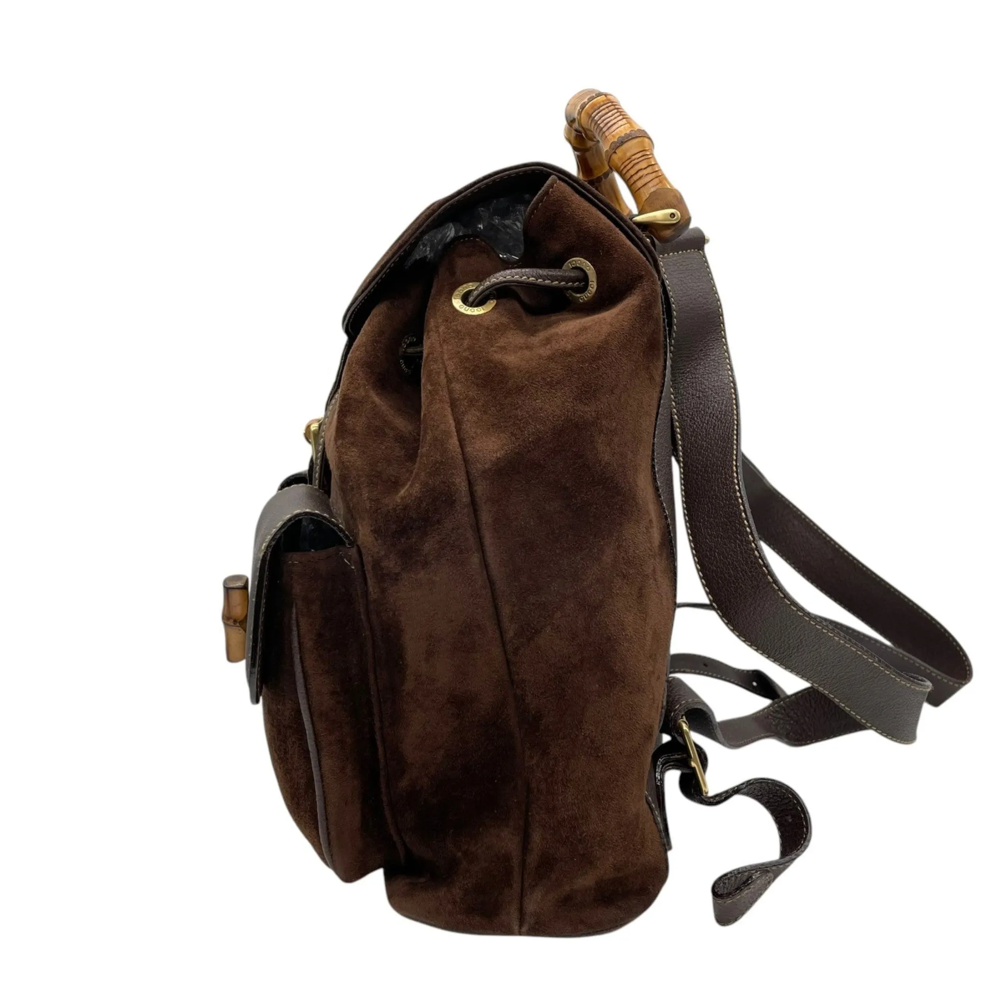 Gucci Suede Leather Backpack (Pre-Owned)