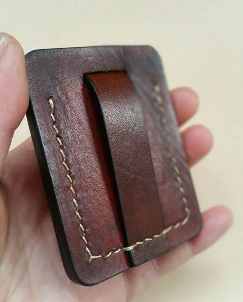 Handmade Black Leather Classic Zippo Lighter Pouch Standard Zippo Lighter Holder with Belt Loop For Men