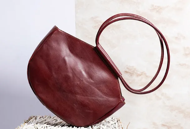 Handmade Genuine Cute Fashion Leather Handbag Bag Shoulder Bag Purse For Women