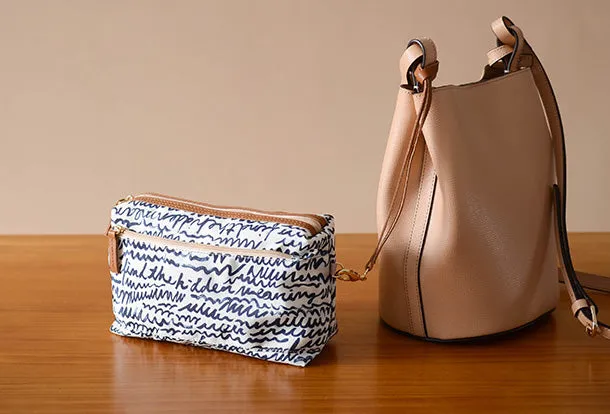 Handmade Genuine Leather Bucket Bag Purse Crossbody Bag Shoulder Bag Purse For Women