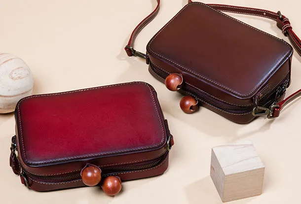 Handmade Genuine Leather Clutch Bag Crossbody Bag Shoulder Bag Purse For Women
