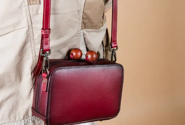 Handmade Genuine Leather Clutch Bag Crossbody Bag Shoulder Bag Purse For Women