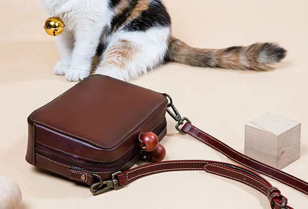 Handmade Genuine Leather Clutch Bag Crossbody Bag Shoulder Bag Purse For Women