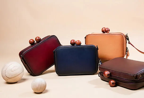 Handmade Genuine Leather Clutch Bag Crossbody Bag Shoulder Bag Purse For Women