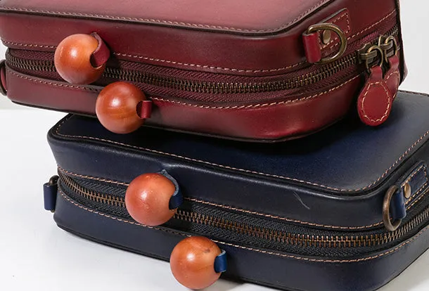 Handmade Genuine Leather Clutch Bag Crossbody Bag Shoulder Bag Purse For Women