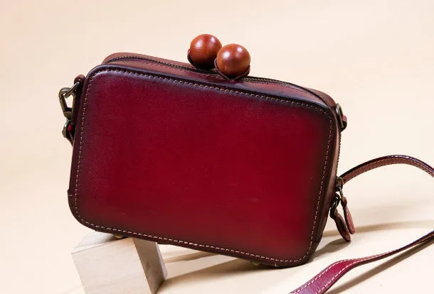 Handmade Genuine Leather Clutch Bag Crossbody Bag Shoulder Bag Purse For Women