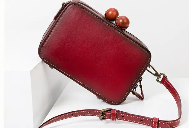 Handmade Genuine Leather Clutch Bag Crossbody Bag Shoulder Bag Purse For Women