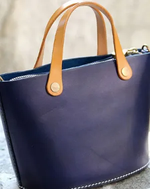 Handmade Leather Bucket Bag Purse Bucket Handbags Shoulder Bag for Women