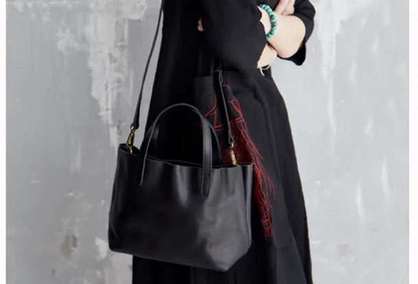 Handmade Leather Handbag Tote Bag Purse Crossbody Bag Shoulder Purse For Women