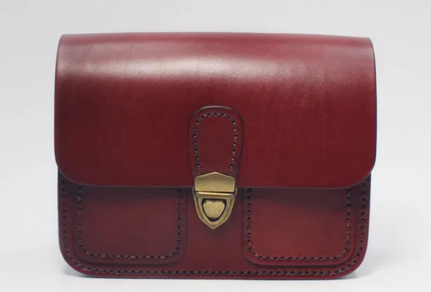 Handmade Leather Messenger Bag Crossbody Bag Shoulder Bag Purse for Women Leather Bag