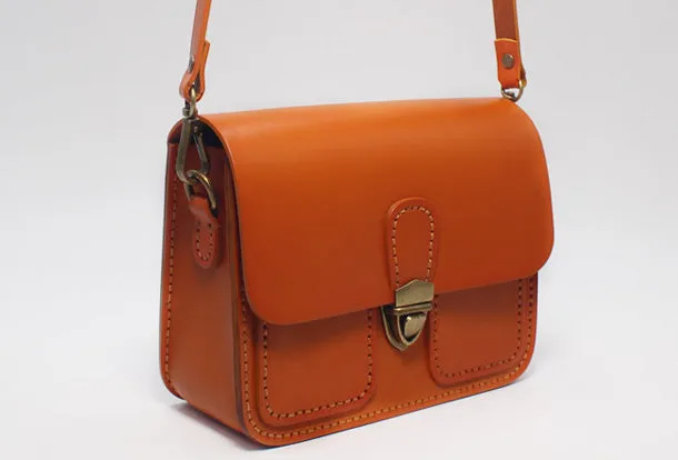Handmade Leather Messenger Bag Crossbody Bag Shoulder Bag Purse for Women Leather Bag