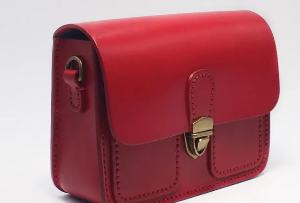 Handmade Leather Messenger Bag Crossbody Bag Shoulder Bag Purse for Women Leather Bag