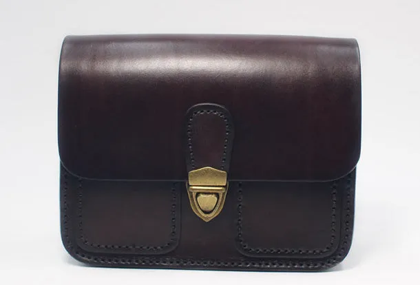 Handmade Leather Messenger Bag Crossbody Bag Shoulder Bag Purse for Women Leather Bag