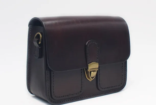 Handmade Leather Messenger Bag Crossbody Bag Shoulder Bag Purse for Women Leather Bag