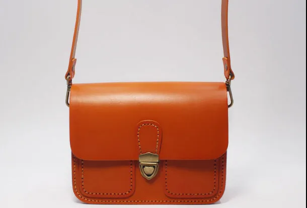 Handmade Leather Messenger Bag Crossbody Bag Shoulder Bag Purse for Women Leather Bag