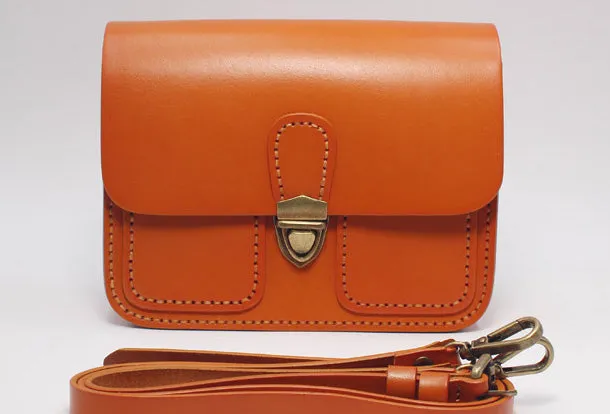 Handmade Leather Messenger Bag Crossbody Bag Shoulder Bag Purse for Women Leather Bag