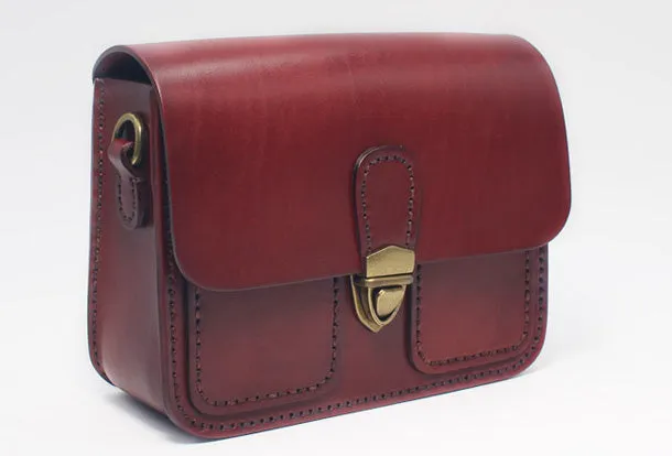 Handmade Leather Messenger Bag Crossbody Bag Shoulder Bag Purse for Women Leather Bag