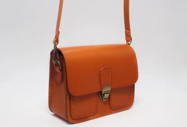 Handmade Leather Messenger Bag Crossbody Bag Shoulder Bag Purse for Women Leather Bag