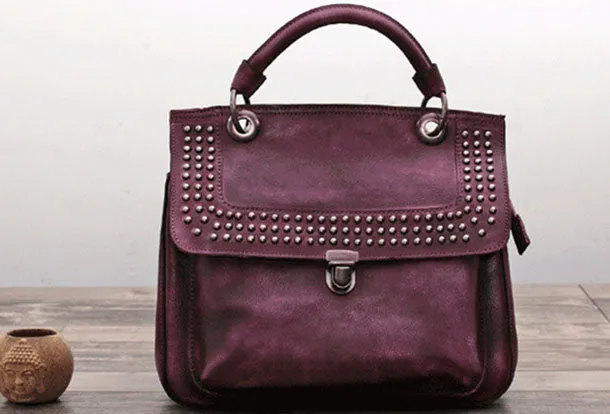 Handmade Leather phone bag handbag purse for women leather shoulder bag crossbody bag