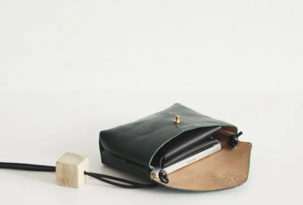 Handmade leather purse phone bag shoulder bag cossbody bag purse women