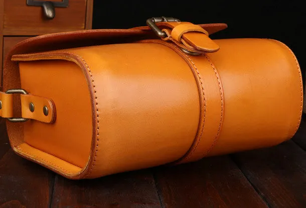 Handmade Leather shoulder bags small leather school crossbody bag for women